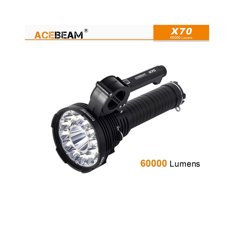 Pour la lampe-torche, flux lumineux: 400-500lm CREE-16